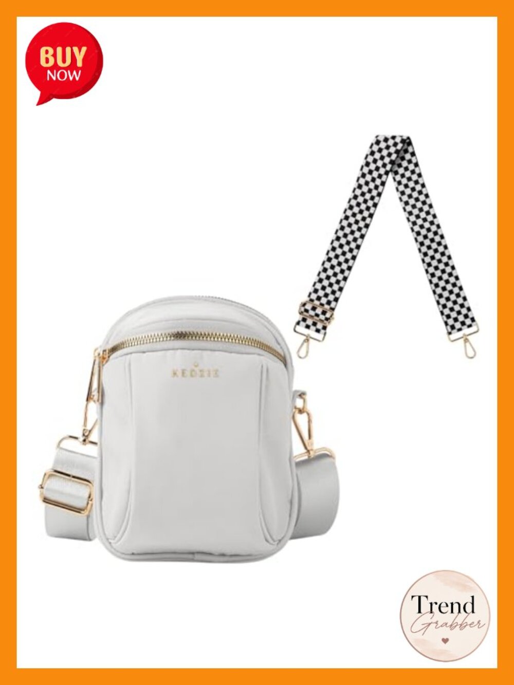 Crossbody Bag & 2" Interchangeable Strap Bundle Polyester